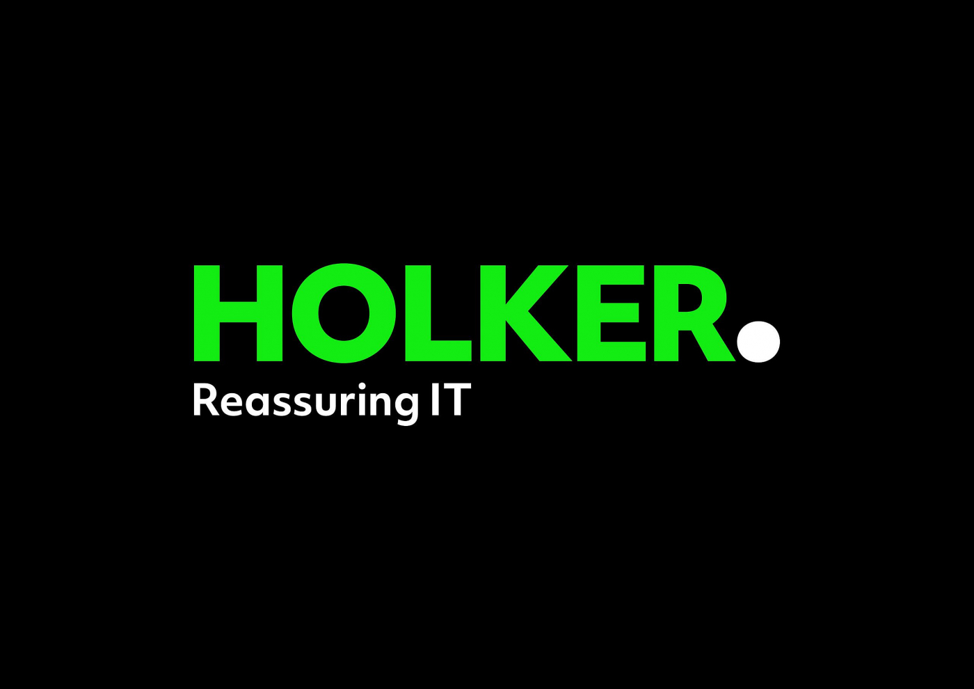 Holker IT logo. Reassuring IT strapline